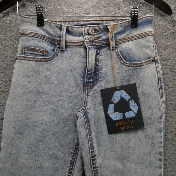 Indigo Rein Women's Sz 3 / 25 Mid Rise Ankle Denim Jeans Stonewashed - Picture 2 of 12